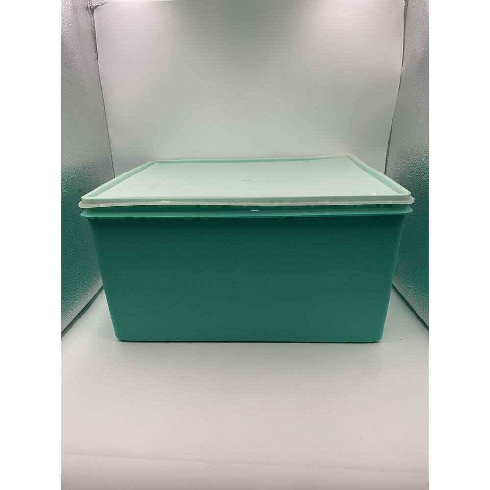 Tupperware storage Bin eafoam green base